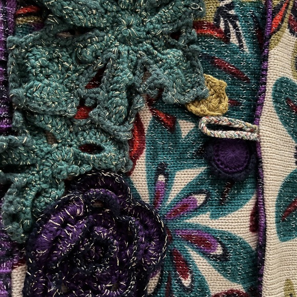 💐Beautiful CHACOK vintage crochet and embroidered bag. NWOT - Picture 12 of 15